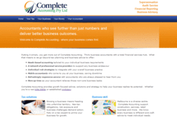 Complete Accounting has taken their business online with a new website to outline their accounting services.
